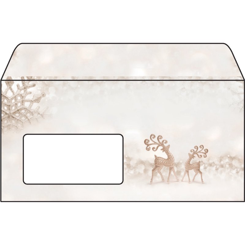 Sigel enveloppes de Noël Green Christmas, DIN long, fenêtre à gauche, 50 pièces